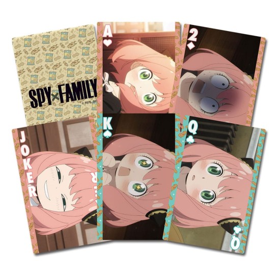 GEE Spy x Family Playing Cards Anya Facial Expressions Deck of 54 Cards - Spēļu kārtis