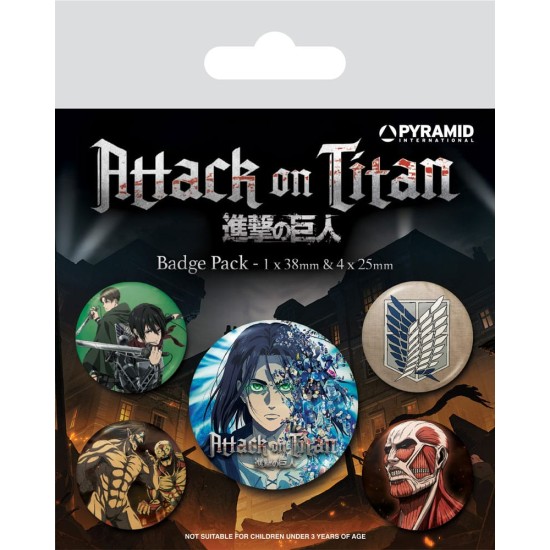 Pyramid Attack on Titan Pin Badge Pack (6 pcs.) - Season 4 - Piespraude