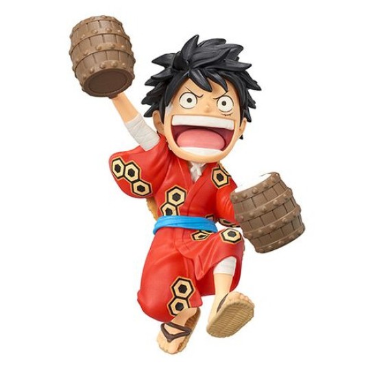 Banpresto One Piece World Collectable Wanokuni Kanketsuhen Figure 7cm - Monkey D. Luffy - Plastmasas figūriņa