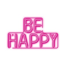 Forever Neolia Decorative Neon Plexi LED Light 39 x 23 x 2 cm (USB Plug) - Be Happy - Декоративная неоновая LED лампа