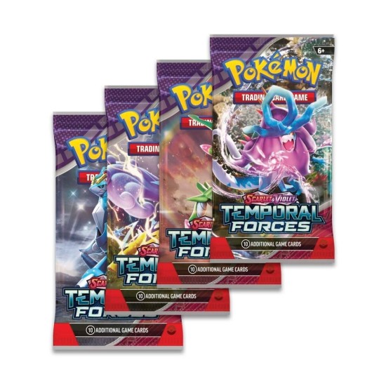 Pokemon Super Card Game TCG Trading Cards - Scarlet & Violet - Temporal Forces Booster Pack EN - Kāršu spēle