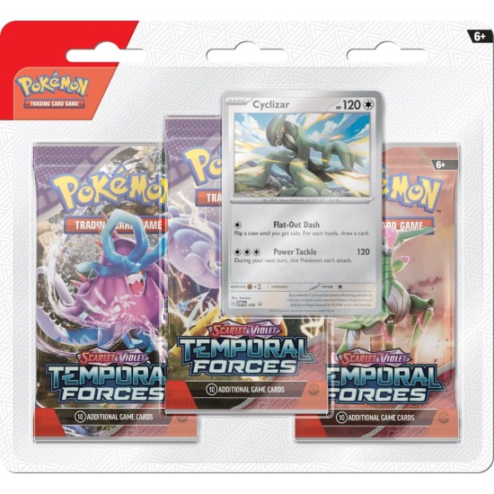 Pokemon Super Card Game TCG Trading Cards - Scarlet & Violet 5 Temporal Forces blister set (Cyclizar) EN - Kāršu spēle