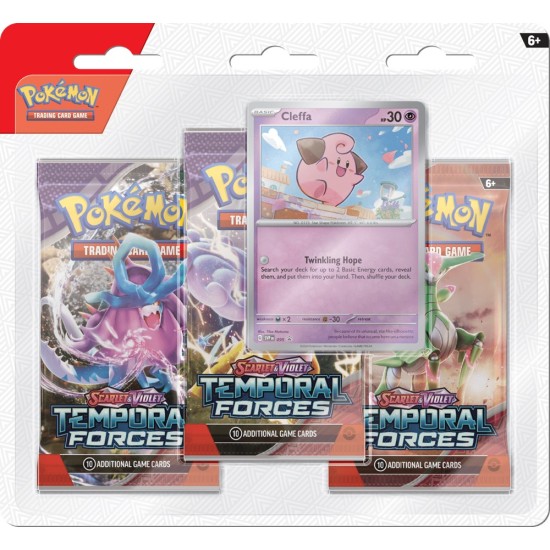 Pokemon Super Card Game TCG Trading Cards - Scarlet & Violet 5 Temporal Forces blister set (Cleffa) EN - Kāršu spēle