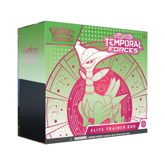 Pokemon Super Card Game TCG Trading Cards - Scarlet & Violet 5 Temporal Forces (Iron Leaves) Elite Trainer Box EN - Kāršu spēle