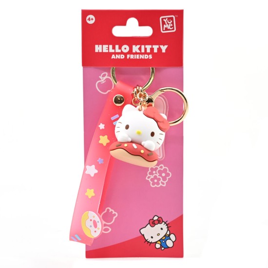 Yume Toys Hello Kitty Donut Assorted Animal Keychain - Hello Kitty - Atslēgu piekariņš