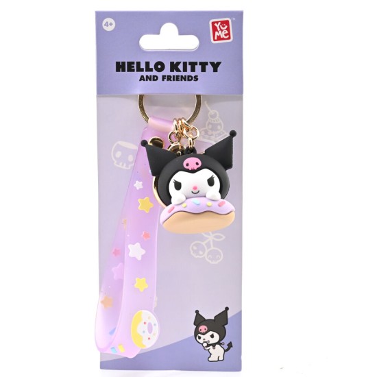 Yume Toys Hello Kitty Donut Assorted Animal Keychain - Kuromi - Atslēgu piekariņš