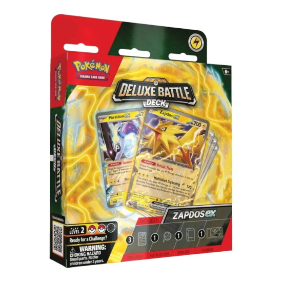 Pokemon Super Card Game TCG Trading Cards - Deluxe Battle Deck (Zapdos EX) EN - Kāršu spēle