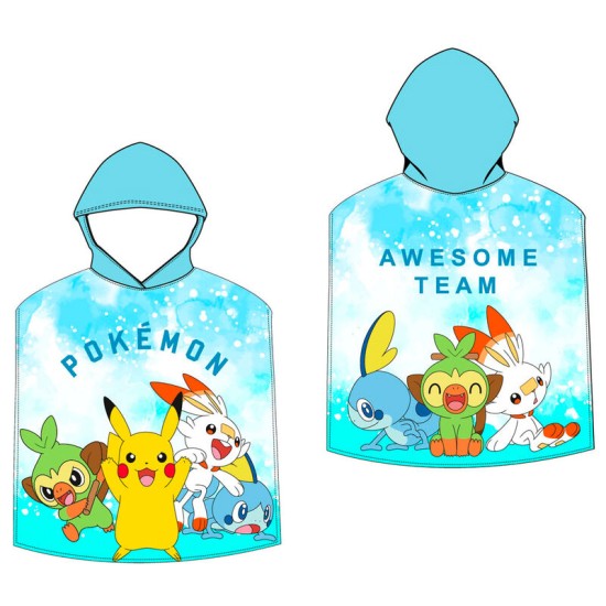 Sahinler Pokemon Microfibre Poncho Beach Towel 110 x 55cm - Mikroškiedras pludmales dvielis