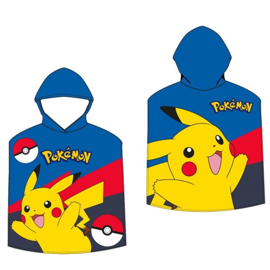 Sahinler Pokemon Microfibre Poncho Beach Towel 110 x 55cm - Mikroškiedras pludmales dvielis