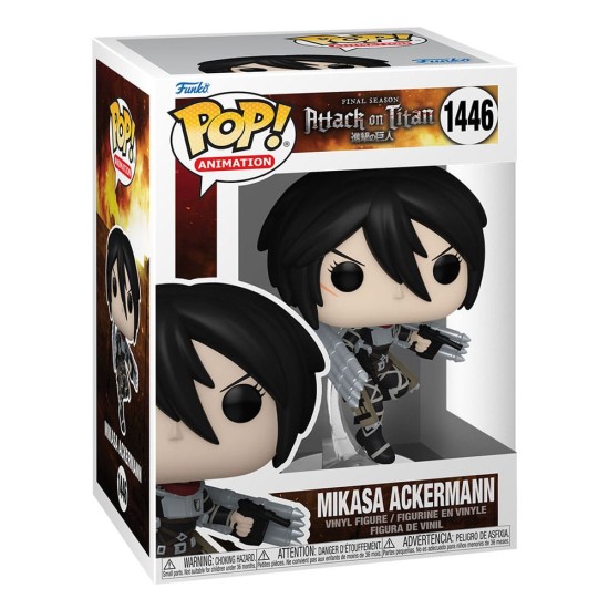 Funko POP! Attack on Titan Figure 9cm - Mikasa Ackermann (1446) - Vinila figūriņa