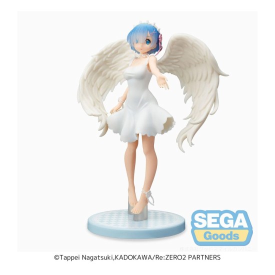 Sega Re:Zero Starting Life in Another World SPM Figure 21cm - Rem Angel - Plastmasas figūriņa