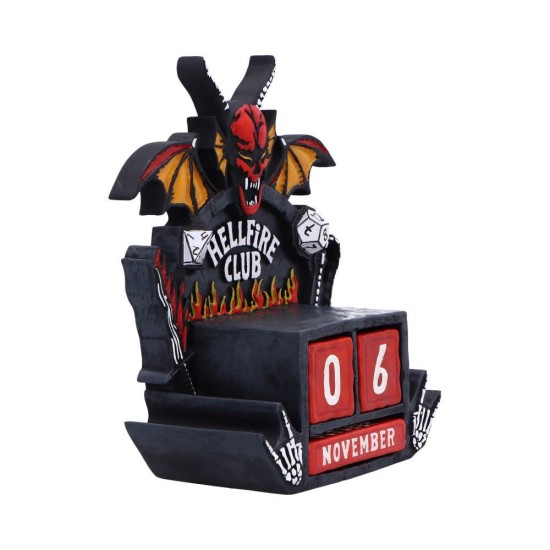 Nemesis Now Stranger Things Perpetual Calendar Hellfire Club 15cm - Mūžīgs kalendārs