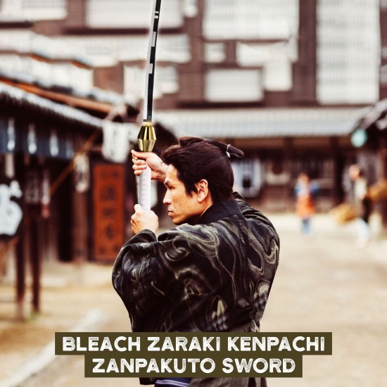 Bleach Carbon Steel Zaraki Kenpachi Zanpakuto Sword 102cm - Oglekļa Tērauda Zobens (Katana)