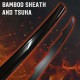 Bleach Bamboo Katana with Sheath Ichigo Shikai Cutting Moon Zangetsu Sword 102cm - Katana