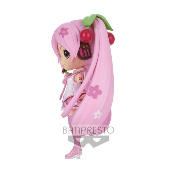 Banpresto Hatsune Miku ver.A Figure 14cm - Sakura Miku Q posket - Plastmasas figūriņa