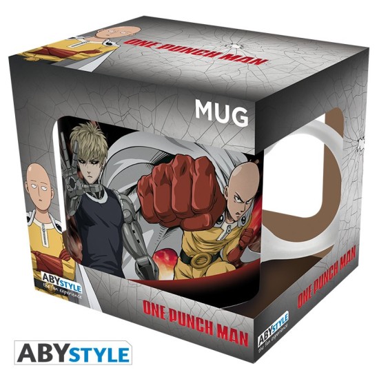ABYstyle One-Punch Man Ceramic Mug 320ml - Saitama and Genos - Krūze