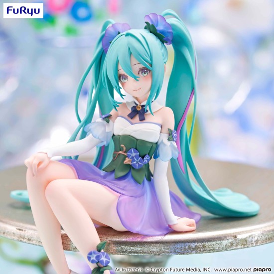 Furyu Hatsune Miku Noodle Stopper Figure 14cm - Miku Flower Fairy Morning Glory - Plastmasas figūriņa