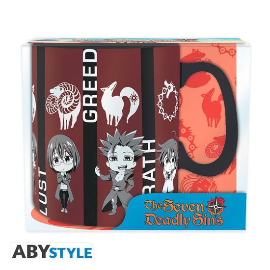 ABYstyle The Seven Deadly Sins Ceramic Mug 460ml - Chibi sins - Krūze