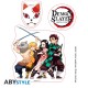 ABYstyle Demon Slayer Gift Set Glass with Straw 470 ml / Acryl Figure / Stickers - Komplekts glāze ar salmiņu un vāku / figūriņa / uzlīmes