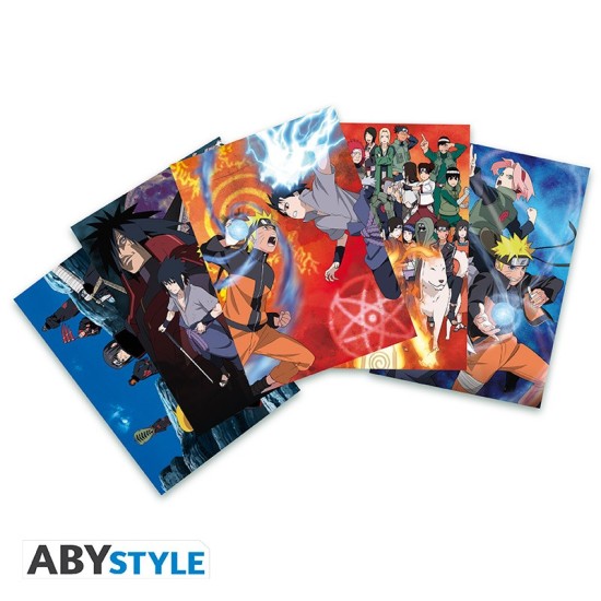 ABYstyle Naruto Shippuden Gift Set Mug 320 ml / Acryl Figure / Postcards (5pcs.) - Komplekts krūze / figūriņa / pastkartes