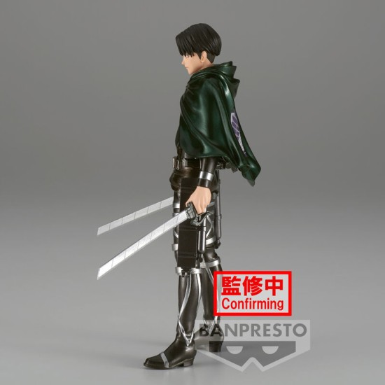 Banpresto Attack On Titan The Final Season 10th Anniversary Figure 16cm - Levi - Plastmasas figūriņa