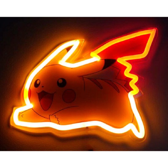 Teknofun Pokemon Decorative Mural Neon LED Light 30 cm - Pikachu - Dekoratīva neona LED lampa