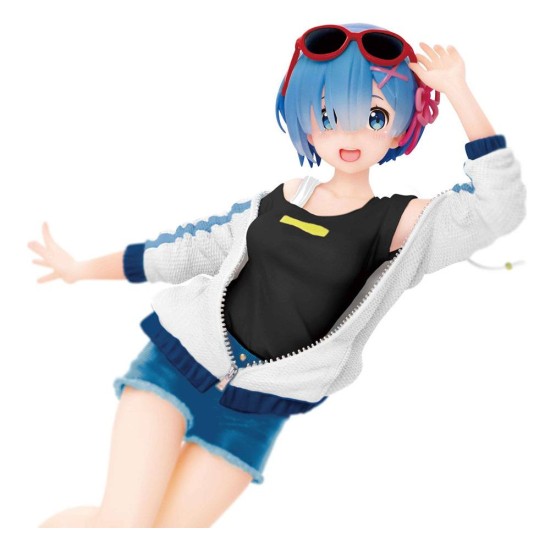 Taito Prize Re:Zero Starting Life in Another World Ver. Renewal Edition Figure 20cm - Rem Sporty Summer - Plastmasas figūriņa