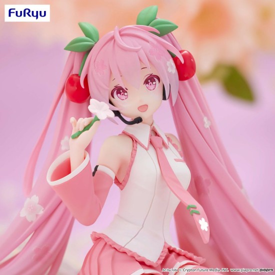 Furyu Hatsune Miku Noodle Stopper Figure 15cm - Sakura Miku 2024 - Plastmasas figūriņa