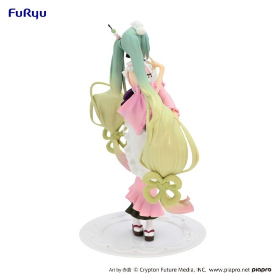 Furyu Hatsune Miku Exceed Creative Ver. Parfait Cherry Blossom Figure 20cm - Matcha Green Tea - Plastmasas figūriņa