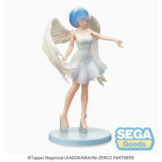 Sega Re:Zero Starting Life in Another World SPM Figure 21cm - Rem Angel - Plastmasas figūriņa