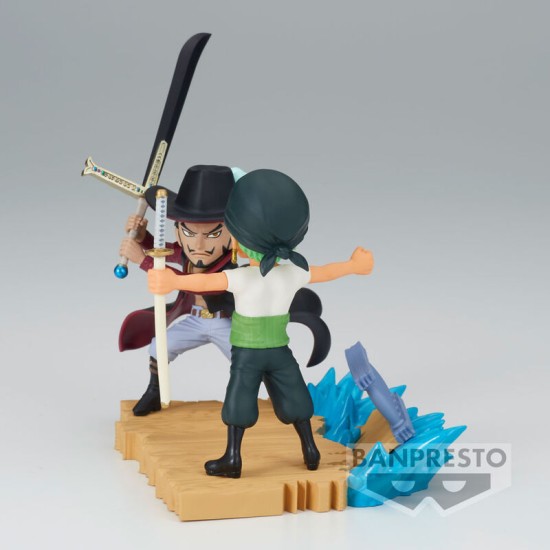 Banpresto One Piece Log Stories Figure 7cm - Roronoa Zoro vs Dracule Mihawk - Plastmasas figūriņa