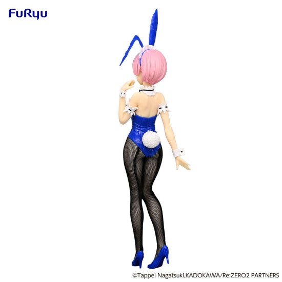 Furyu Re:Zero BiCute Bunnies ver. Blue Color Figure 30cm - Ram - Plastmasas figūriņa