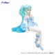 Furyu Hatsune Miku Noodle Stopper Ver. Blue Color Figure 15cm - Miku Flower Fairy Nemophila Pail - Plastic figure