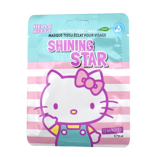 Take Care Hello Kitty Shining Star Glow Face Sheet Mask - Sejas maska