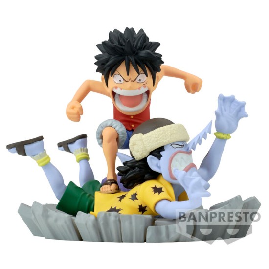 Banpresto One Piece WCF Log Stories Figure 7cm - Luffy vs Arlong - Plastmasas figūriņa