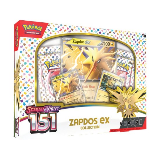 Pokemon Super Card Game TCG Trading Cards - Scarlet & Violet - 151 Zapdos Ex Box EN - Kāršu spēle