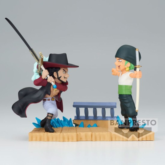 Banpresto One Piece Log Stories Figure 7cm - Roronoa Zoro vs Dracule Mihawk - Plastmasas figūriņa