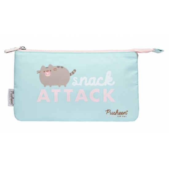 Grupo Erik Pusheen Foodie Collection Triple Pencil Case 22 x 14 x 3cm - Penālis ar trīs nodalījumiem