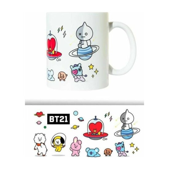 Grupo Erik BT21 Ceramic Mug 320ml - Line Friends - Krūze