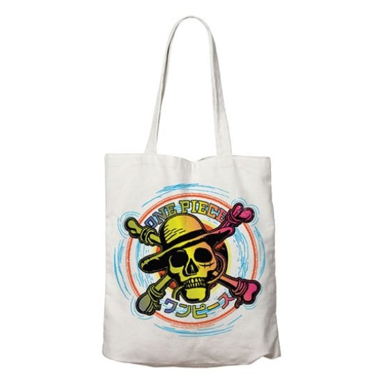 Fanattik One Piece Tote Shopping Bag 40 x 40 cm - Jolly Roger - Iepirkumu soma