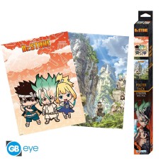 ABYstyle Dr. Stone Poster Chibi Set (2 pcs.) 52 x 38 cm - Artworks