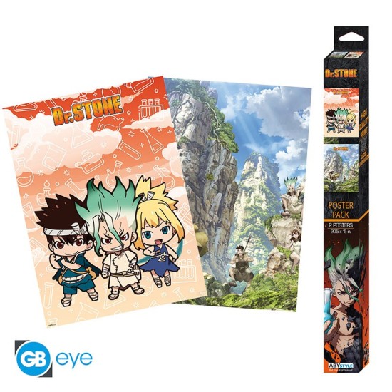 ABYstyle Dr. Stone Poster Chibi Set (2 pcs.) 52 x 38 cm - Artworks - Divi plakāti