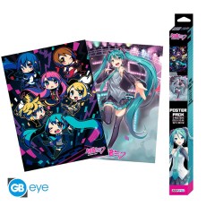 ABYstyle Hatsune Miku Poster Chibi Set (2 pcs.) 52 x 38 cm - Hatsune Miku
