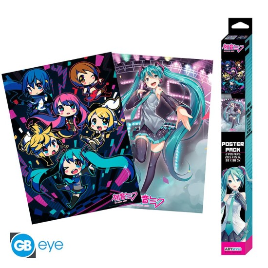 ABYstyle Hatsune Miku Poster Chibi Set (2 pcs.) 52 x 38 cm - Hatsune Miku - Divi plakāti