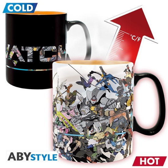 ABYstyle Overwatch Heat Change Ceramic Mug 460ml - Heros - Krūze