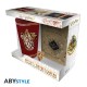 ABYstyle Harry Potter Gift Set Large Glass 400ml / Pin / Notebook - Gryffindor - Komplekts glāze / piespraude / klade