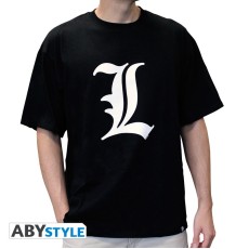 ABYstyle Death Note L tribute T-shirt - L size / Black - Men's cotton T-shirt