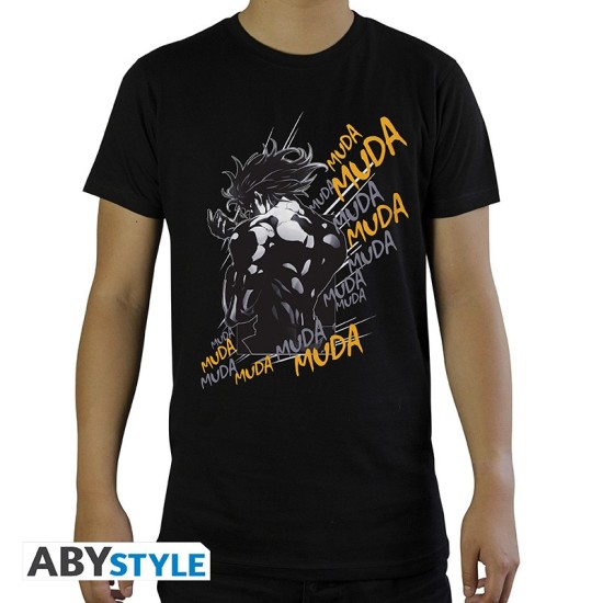 ABYstyle Jojo's Bizzare Adventure Muda T-shirt - S izmērs / Melns - Vīriešu kokvilnas T-krekls