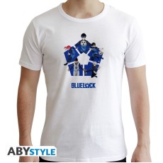 ABYstyle Blue Lock Squad T-shirt - M size / White - Men's cotton T-shirt