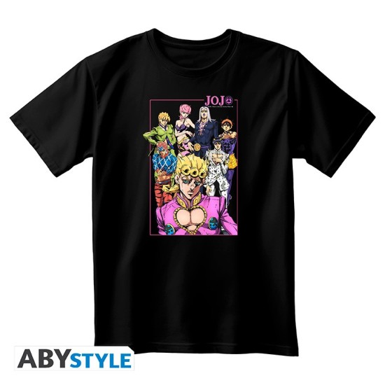 ABYstyle Jojo's Bizzare Adventure Group T-shirt - L izmērs / Melns - Uniseks kokvilnas T-krekls